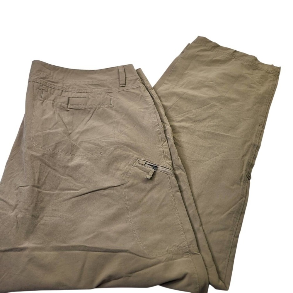 Marmot Womens 14 Tan Roll Up Hiking Pants SCC-281 Stretch Outdoor Trousers